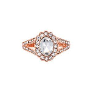 Avon Sparkling Rosette Cocktail Ring Size 10